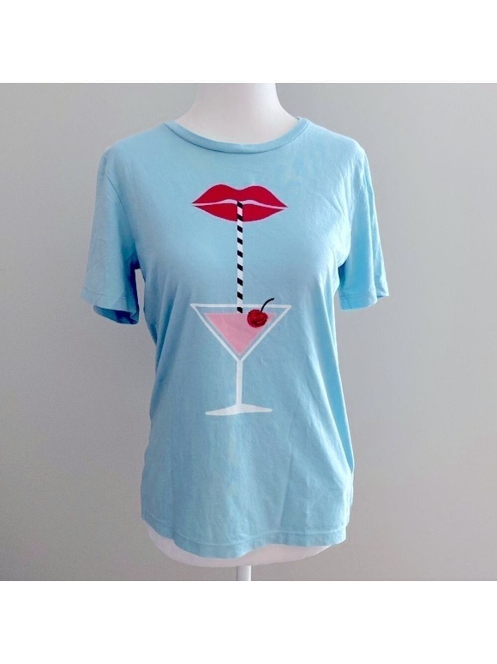 Kate spade martini sequins cherry T-shirt